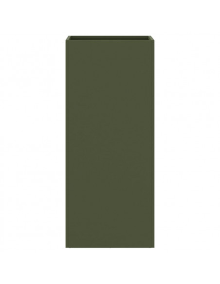 Fioriera Verde Oliva 32x27,5x75 cm in Acciaio Laminato a Freddo