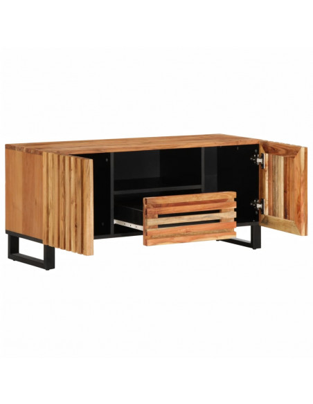Mobile Porta TV 100x34x46 cm in Legno Massello di Acacia