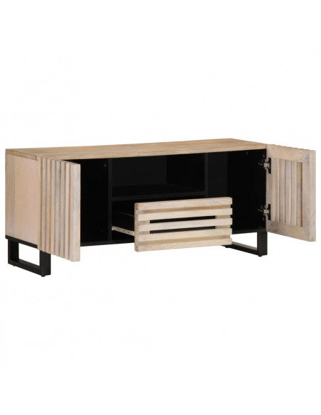 Mobile Porta TV 100x34x46 cm in Legno Massello di Mango