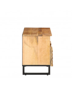 Mobile Porta TV 100x34x46 cm in Massello di Mango Grezzo