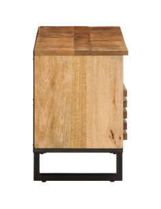 Mobile Porta TV 100x34x46 cm in Massello di Mango Grezzo
