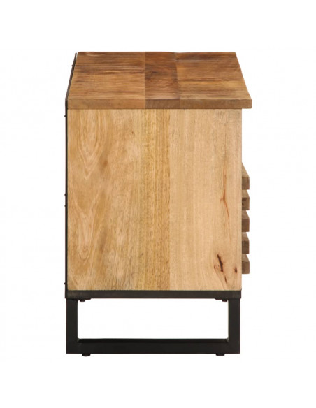 Mobile Porta TV 100x34x46 cm in Massello di Mango Grezzo