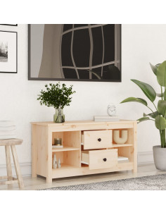 Mobile Porta TV 103x36,5x52 cm in Legno Massello di Pino