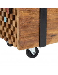 Mobile Porta TV 110x30x32,5 cm in Legno Massello di Teak