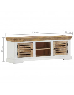 Mobile Porta TV 110x30x40 cm in Legno Massello di Mango