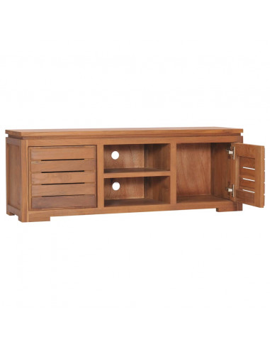 Mobile Porta TV 110x30x40 cm in Legno Massello di Teak