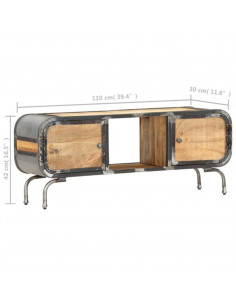 Mobile Porta TV 110x30x42 cm in Legno Massello di Mango