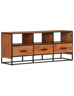 Mobile Porta TV 110x30x45 cm in Legno Massello di Acacia