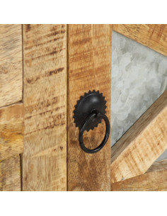 Mobile Porta TV 110x30x45 cm in Legno Massello di Mango Grezzo