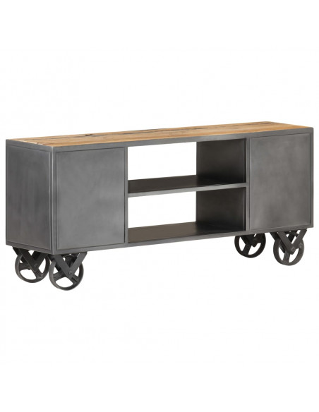 Mobile Porta TV 110x30x49cm in Legno Massello di Recupero
