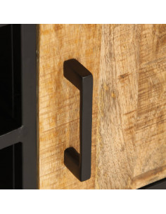 Mobile Porta TV 110x35x40 cm in Legno Massello di Mango Grezzo