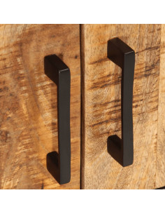 Mobile Porta TV 110x35x40 cm in Legno Massello di Mango Grezzo