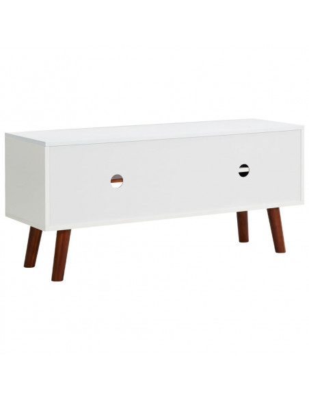 Mobile Porta TV 110x35x50cm in Legno Massello di Acacia e MDF