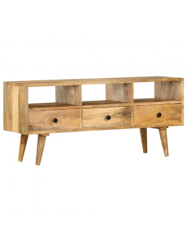 Mobile Porta TV 110x36x50 cm in Legno Massello di Mango