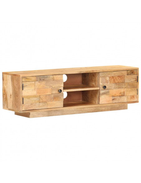 Mobile Porta TV 116x30x35 cm in Legno Massello di Mango