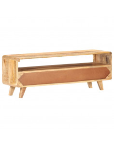 Mobile Porta TV 117x30x41 cm in Massello di Mango Grezzo