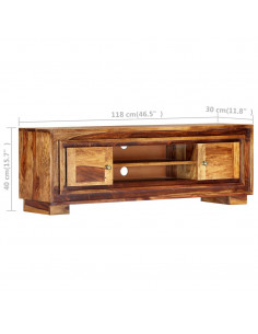 Mobile Porta TV 118x30x40 cm in Legno Massello di Sheesham