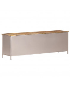 Mobile Porta TV 120x30x40 cm in Legno di Mango Grezzo