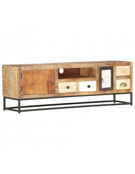 Mobile Porta TV 120x30x40 cm in Legno Massello di Recupero