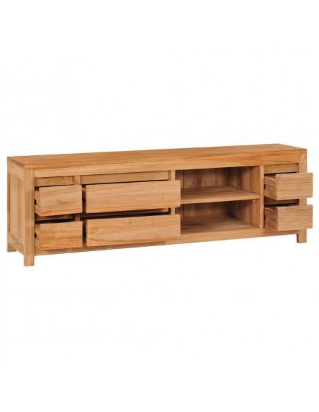 Mobile Porta TV 120x30x40 cm in Legno Massello di Teak