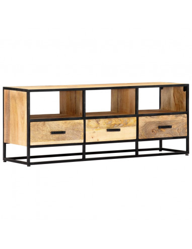 Mobile Porta TV 120x30x45 cm in Legno Massello di Mango