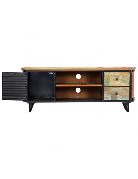 Mobile Porta TV 120x30x45 cm in Legno Massello di Recupero