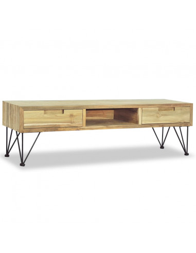 Mobile Porta TV 120x35x35 cm in Legno Massello di Teak