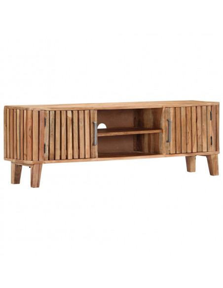 Mobile Porta TV 130x30x45 cm in Legno Massello di Acacia