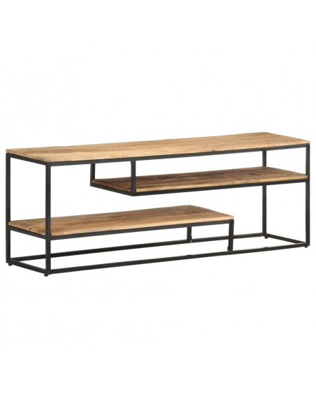 Mobile Porta TV 130x30x45 cm in Legno Massello di Mango Grezzo