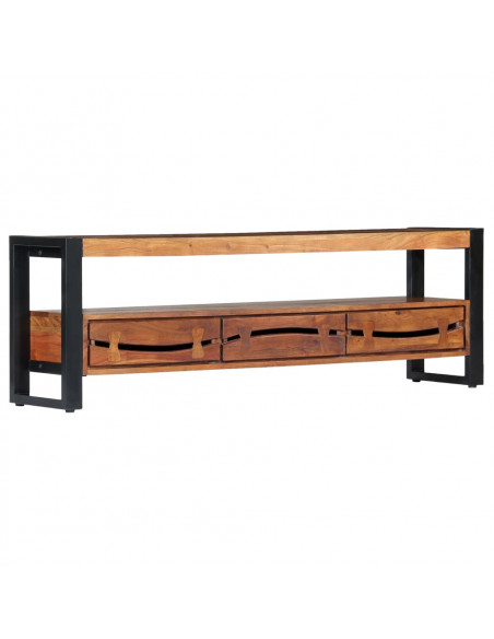 Mobile Porta TV 140x30x45 cm in Legno Massello di Acacia