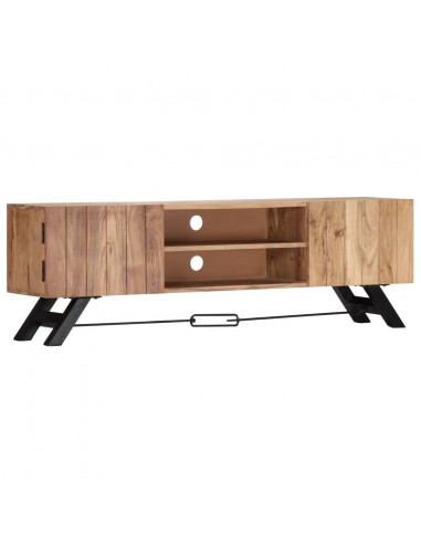 Mobile Porta TV 140x30x45 cm in Legno Massello di Acacia