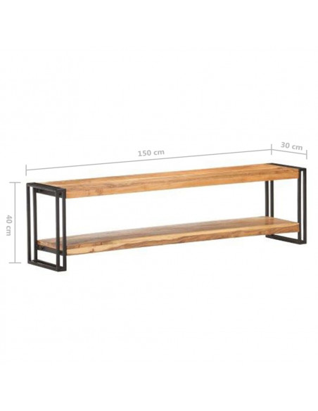 Mobile Porta TV 150x30x40 cm in Legno Massello di Acacia
