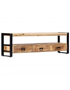 Mobile Porta TV 150x30x45 cm in Legno Massello di Mango