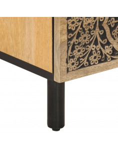 Mobile Porta TV 70x33x46 cm in Legno Massello di Mango