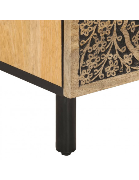 Mobile Porta TV 70x33x46 cm in Legno Massello di Mango
