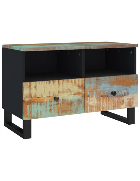 Mobile Porta TV 70x33x46cm in Legno Massello di Recupero