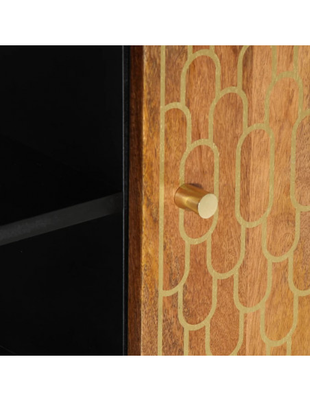 Mobile Porta TV 80x33x46 cm in Legno Massello di Mango