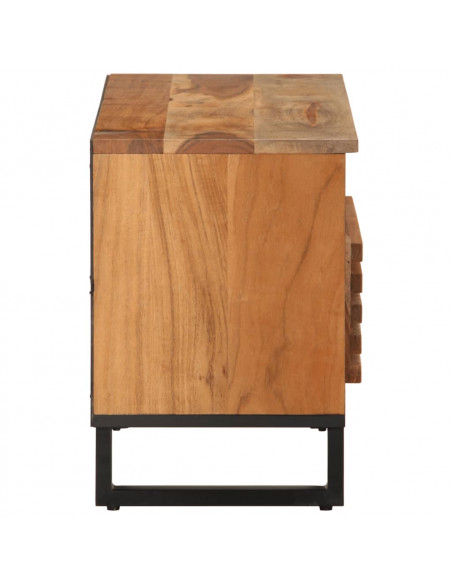 Mobile Porta TV 80x34x46 cm in Legno Massello di Acacia