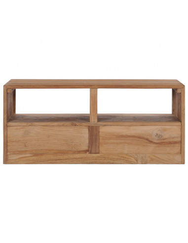 Mobile Porta TV 90x30x40 cm in Legno Massello di Teak
