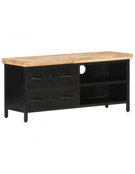 Mobile Porta TV 90x30x41 cm in Legno di Mango Grezzo