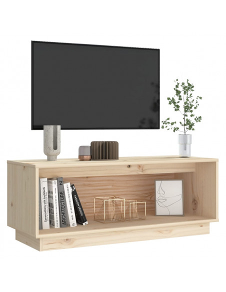 Mobile Porta TV 90x35x35 cm in Legno Massello di Pino