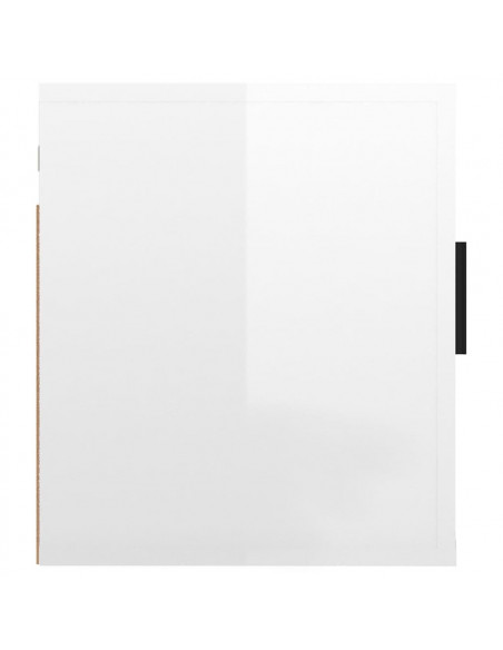 Mobile Porta TV a Parete Bianco Lucido 40x34,5x40 cm