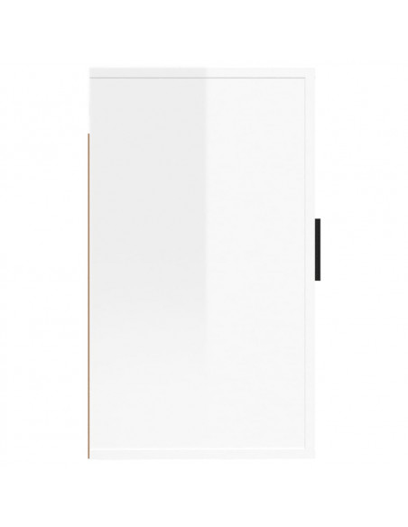 Mobile Porta TV a Parete Bianco Lucido 40x34,5x60 cm
