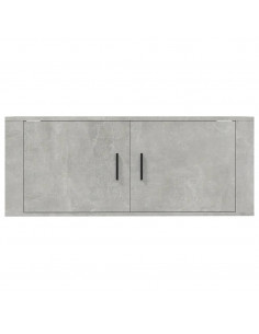 Mobile Porta TV a Parete Grigio cemento 100x34,5x40 cm