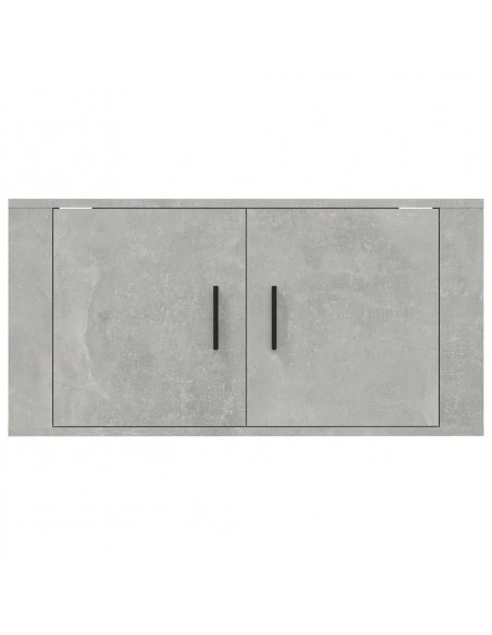 Mobile Porta TV a Parete Grigio cemento 80x34,5x40 cm