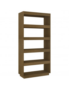 Libreria/Divisorio Marrone Miele 80x35x167 cm in Legno di Pino 2