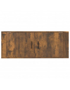 Mobile Porta TV a Parete rovere fumo 100x34,5x40 cm