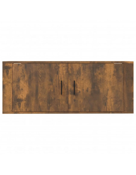 Mobile Porta TV a Parete rovere fumo 100x34,5x40 cm