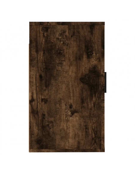 Mobile Porta TV a Parete Rovere Fumo 40x34,5x60 cm