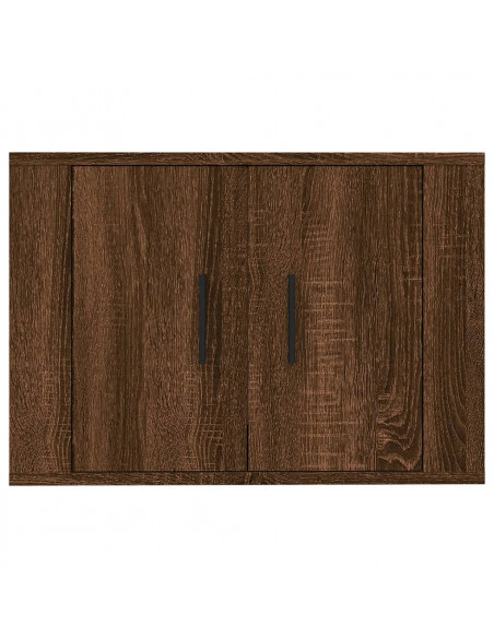 Mobile Porta TV a Parete Rovere Marrone 57x34,5x40 cm